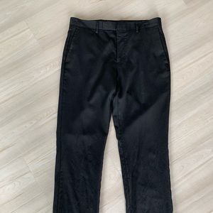 Black pants slim fit straight leg